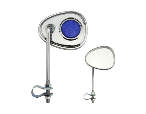 V Mirror Chrome Blue Reflectors.