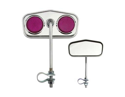 Diamond Mirror Chrome Purple Reflectors.