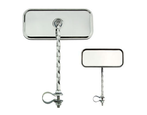 Rectangle Twisted Mirror All Chrome.