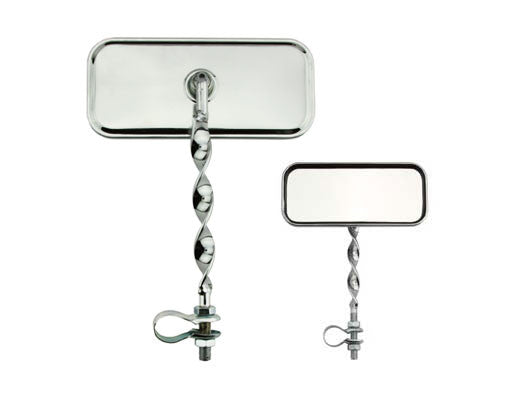 Rectangle Flat Twisted MirrorAll Chrome.