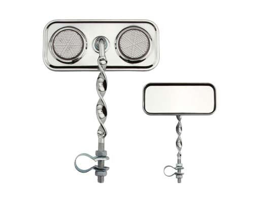 Rectangle Flat Twisted Mirror Clear Reflectors.