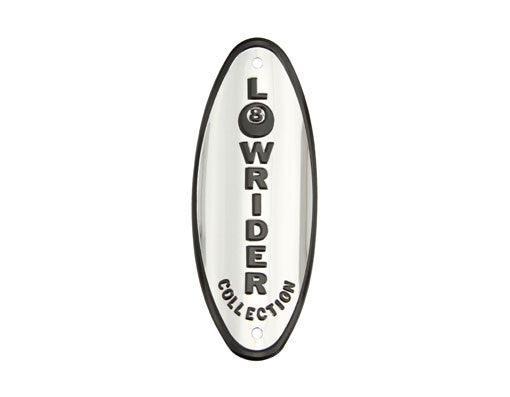 Lowrider Name Plate Chrome/Black.