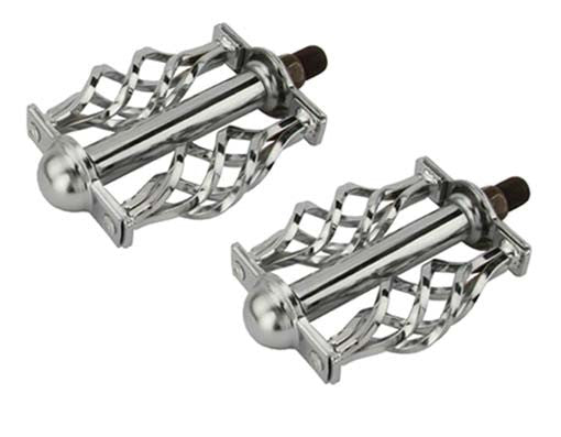 Twisted Pedals W/Cage 1/2" Chrome.