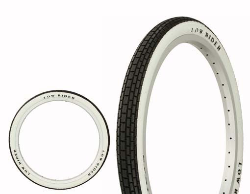 Tire Duro 20" x 1.75" Black/White Side Wall Lowrider Raised Letter HF-120A.