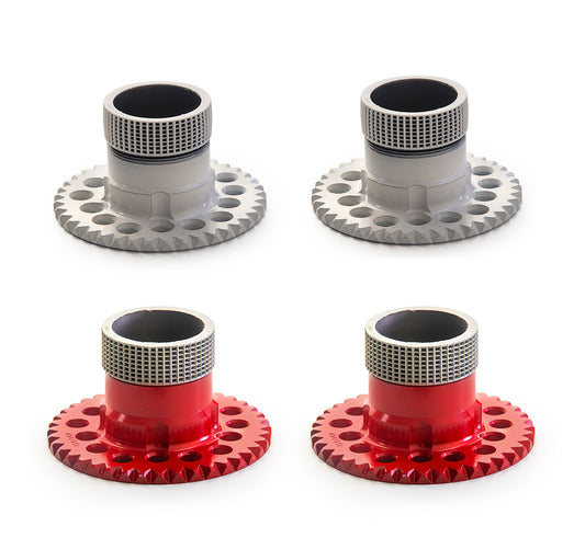 Red & White Hub Adapters - Set of 4