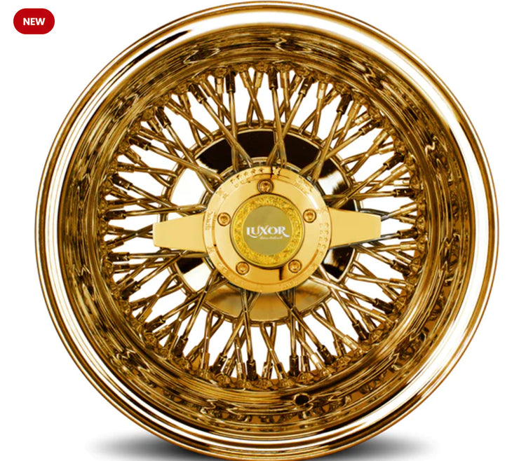 Luxor Wire Wheels All Gold Cross Lace 13X7 72" reverse
