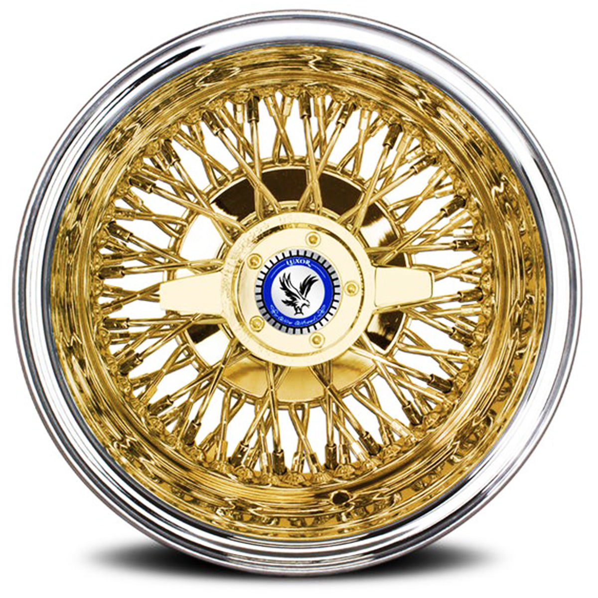 Luxor 13x7 - 72 spoke cross laced gold center wire wheels – Mi Gente ...
