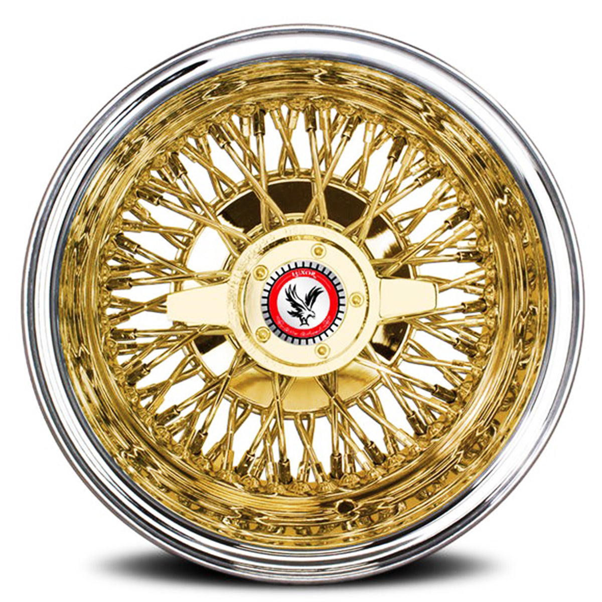 Luxor 13x7 - 72 spoke cross laced gold center wire wheels – Mi Gente ...